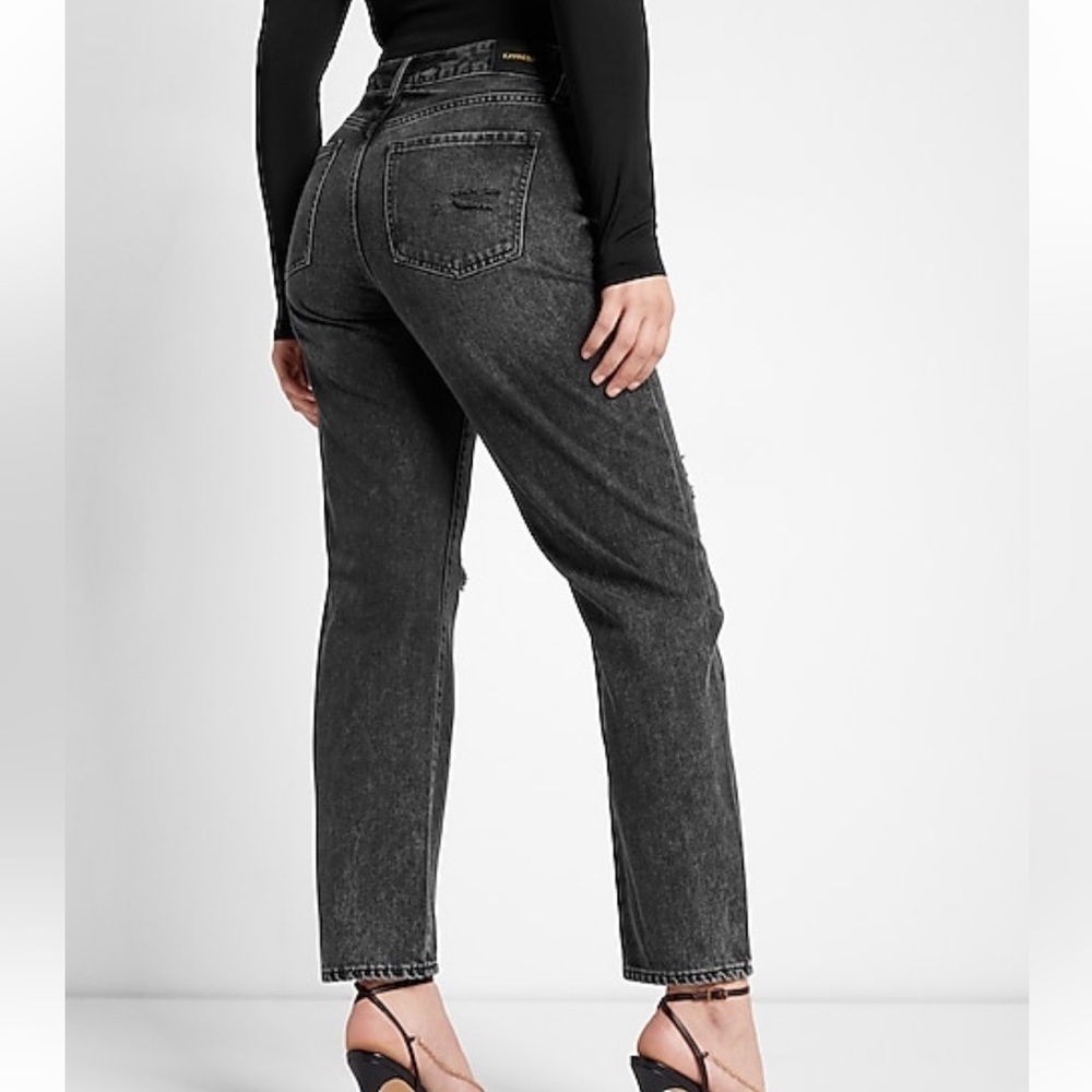 [Express] NWT Low Rise Black Ripped
Boyfriend Jeans - Picture 2 of 10